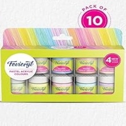 Fevicryl Pastel Acrylic Colour - 10 shades 15ml each